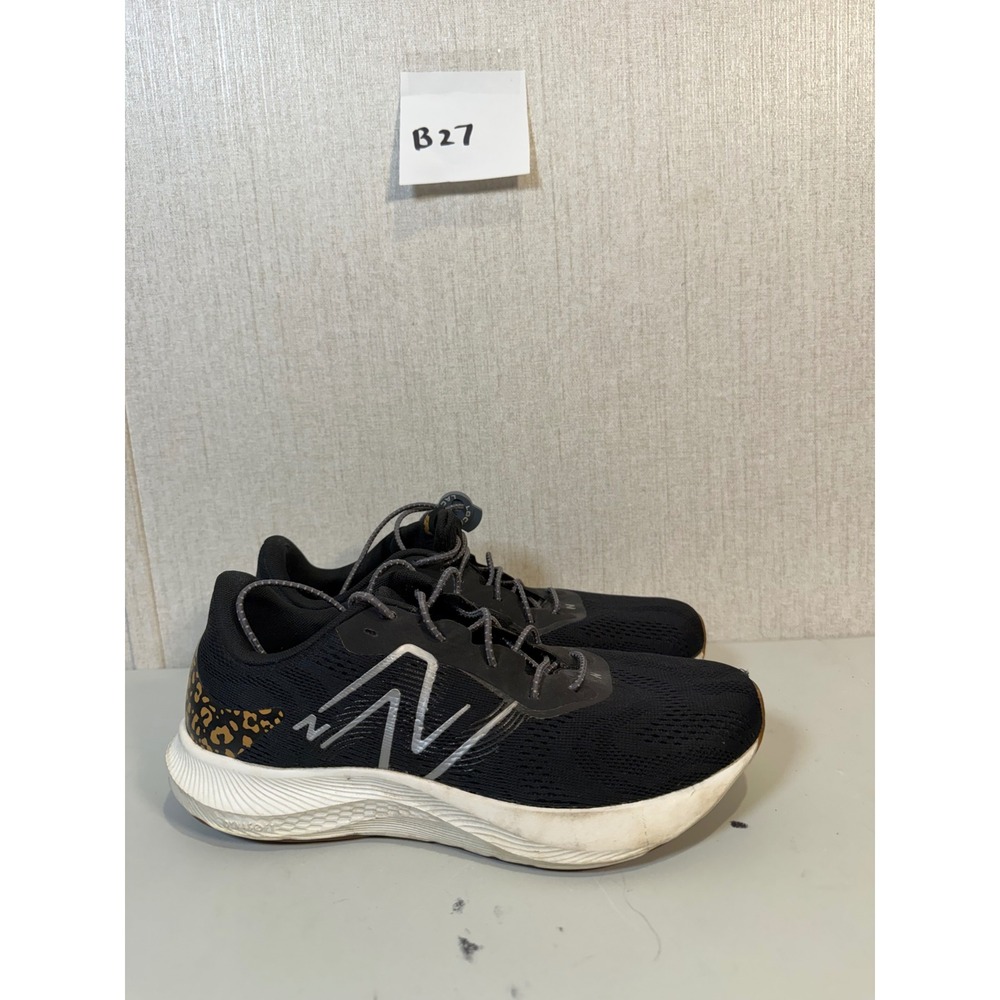 New Balance women's DynaSoft Pro Run v2 Black/Brown Leopard W 8.5